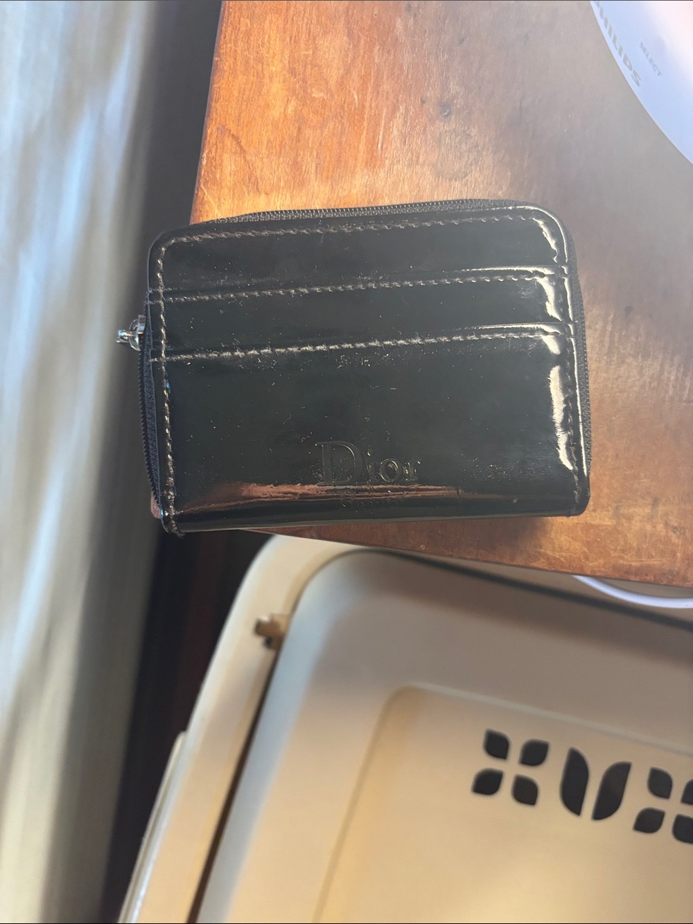 Dior Black Patent Leather Wallet